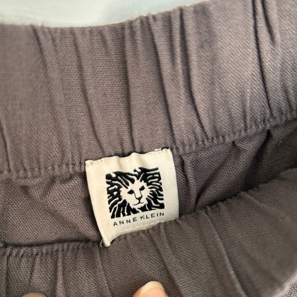 Anne Klein Linen Cropped Wide Leg Pants Size Medium - Picture 4 of 7